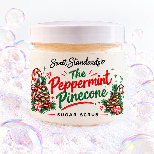 The Peppermint Pinecone Sugar Scrub | Christmas Body Scrub
