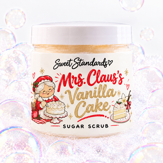 Mrs. Claus's Vanilla Cake Sugar Scrub | Christmas Body Scrub