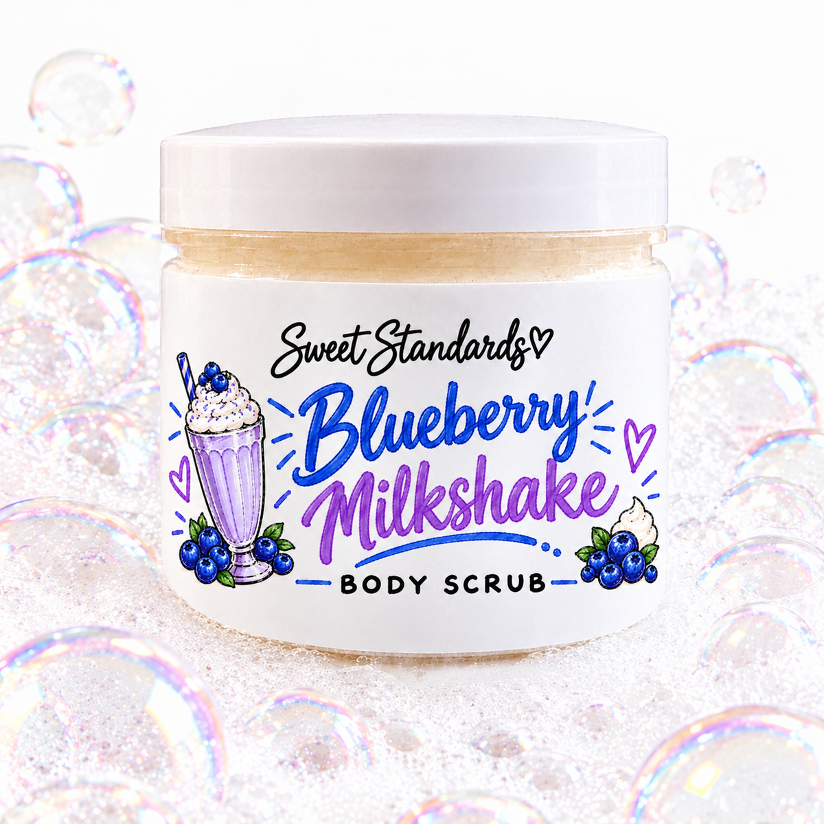 Blueberry Milkshake Sugar Scrub | Handmade 10 oz Body Scrub