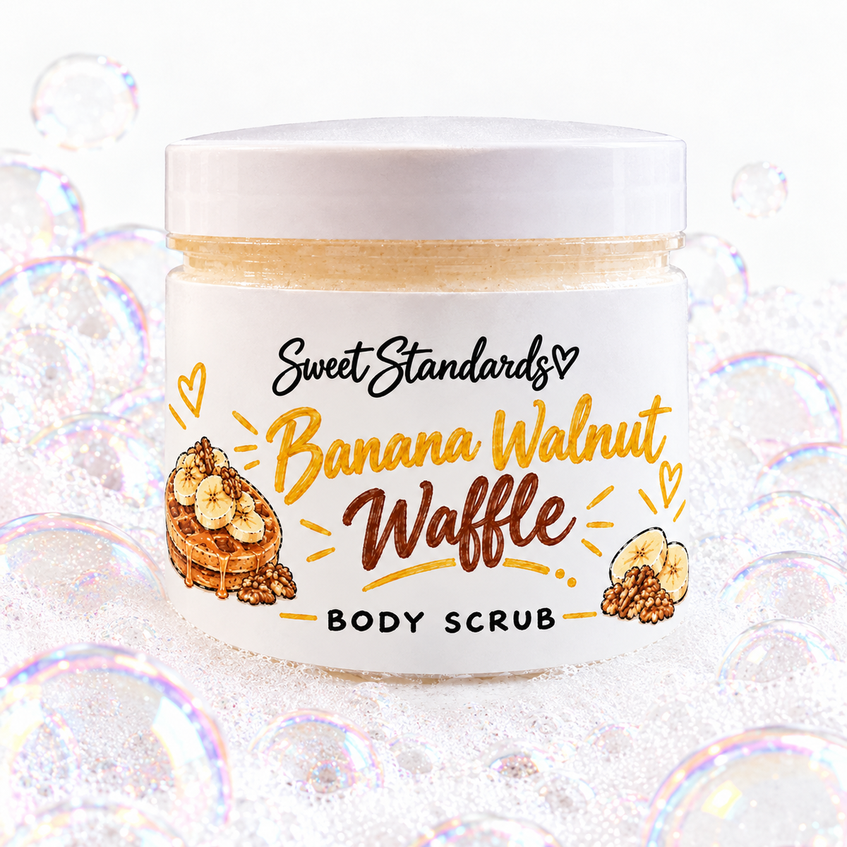 Banana Walnut Waffle Sugar Scrub | Handmade 10 oz Body Scrub