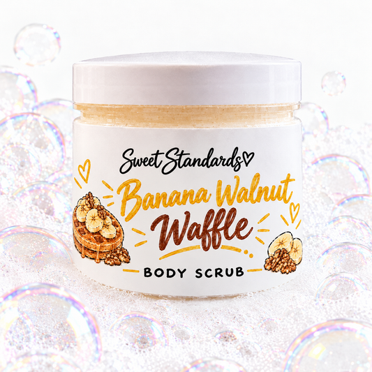 Banana Walnut Waffle Sugar Scrub | Handmade 10 oz Body Scrub