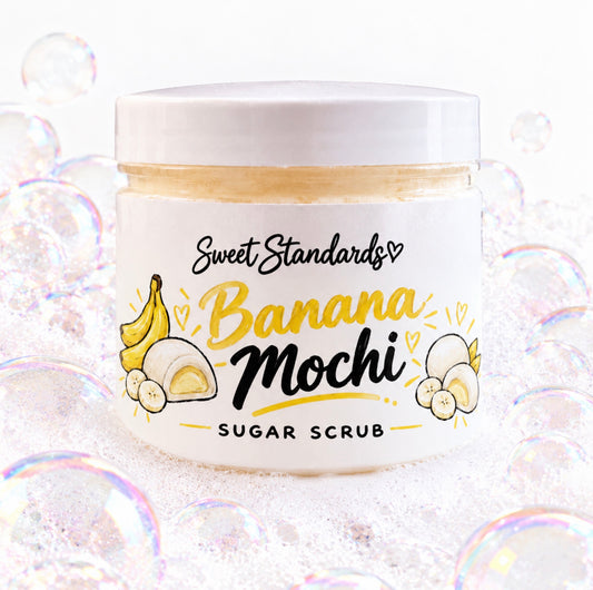 Banana Mochi Sugar Scrub | Handmade 10 oz Body Scrub